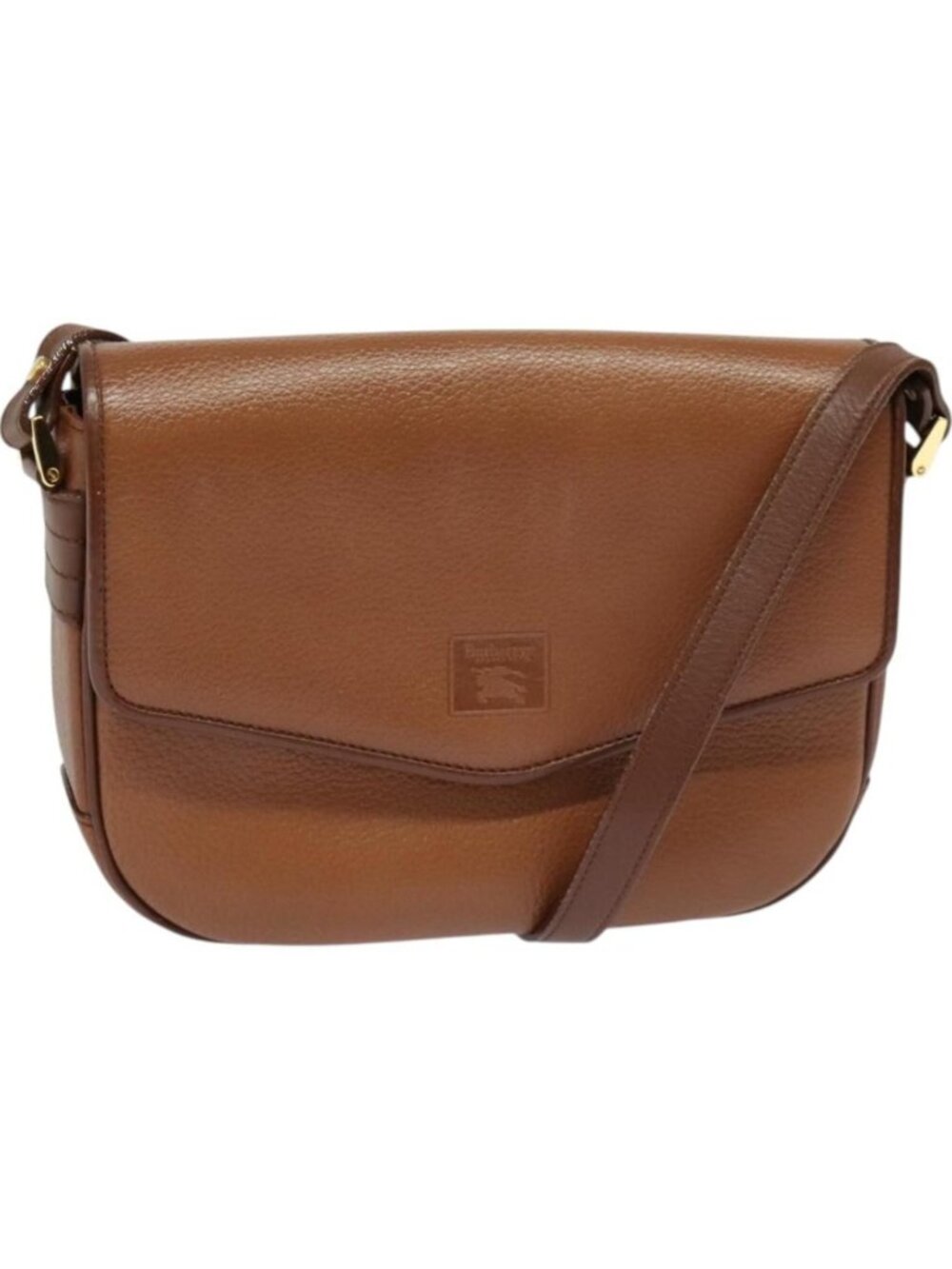 Burberrys Shoulder Bag Leather Brown Gold